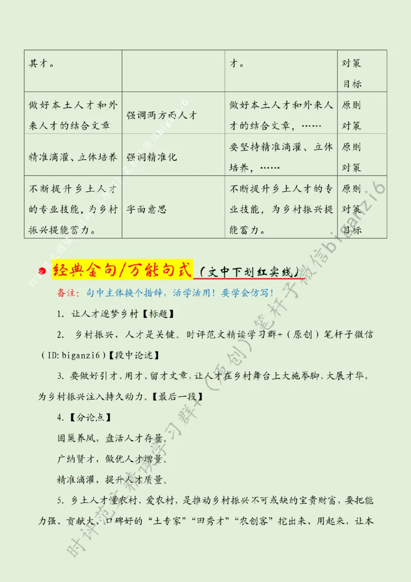 0111---标注绿-让人才逐梦乡村_2026考公资料_（57）申论材料_00、笔杆子晨读材料_2024笔杆子晨读_笔杆子1月时政