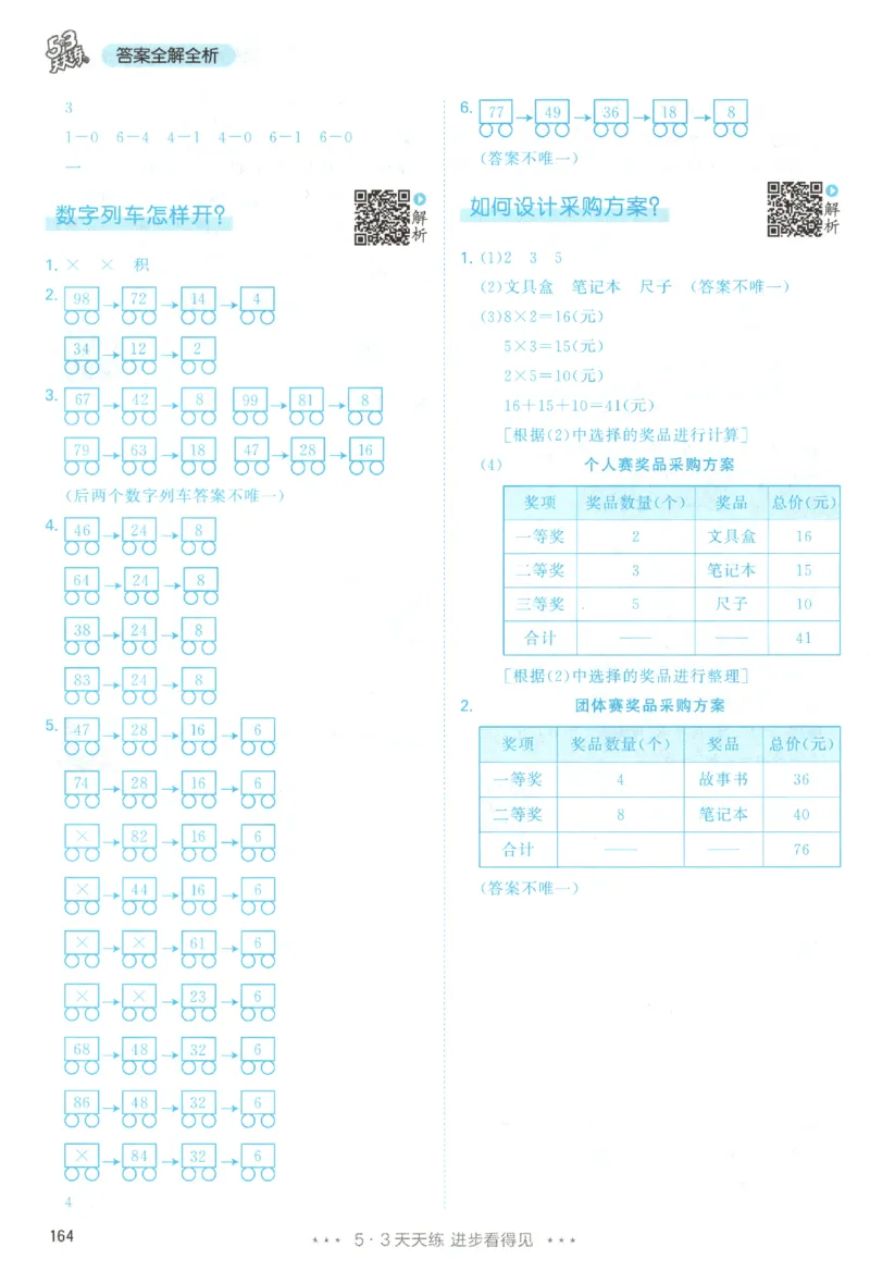 二年级数学上册人教版25秋《53天天练》答案_25秋小学语数英习题试卷_数学_人教版_1-6年级数学人教版上册25秋《53天天练》_二年级数学上册人教版25秋《53天天练》