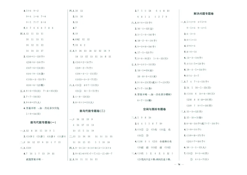 人教版数学1年级上册大显身手练考卷_25秋小学语数英习题试卷_数学_人教版_人教版小学数学大显身手1-6年级试卷