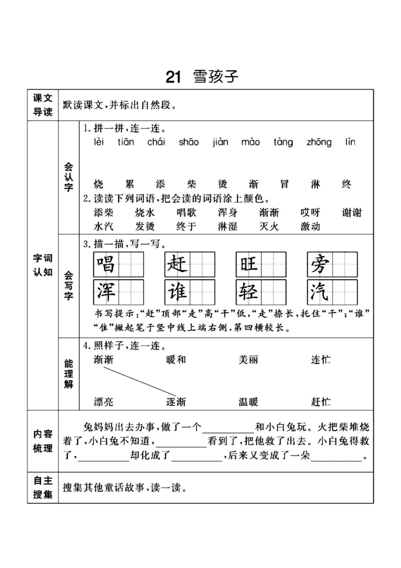 二（上）语文课前预习单（15-24课）新_二年级上下册资料_小学二年级学习资料-25年更新版_2-01、小学二年级语文上册_2-1-1、复习、知识点、归纳汇总_语文二（上）教材讲解+预习单
