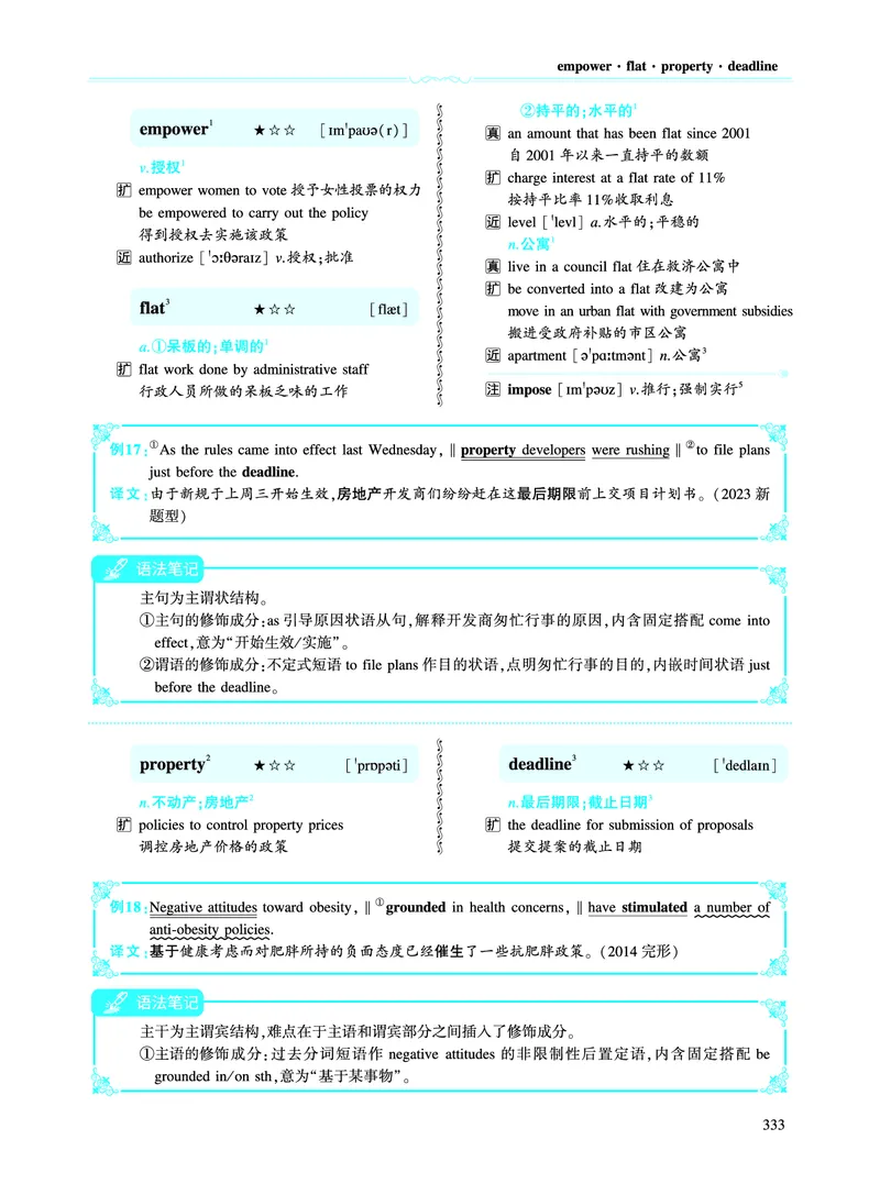 第四部分政策法规（第二板块核心词）_考研英语真题_考研英语（二）历年真题_单词资料_英语二黄皮书词汇电子版（语境例句版）