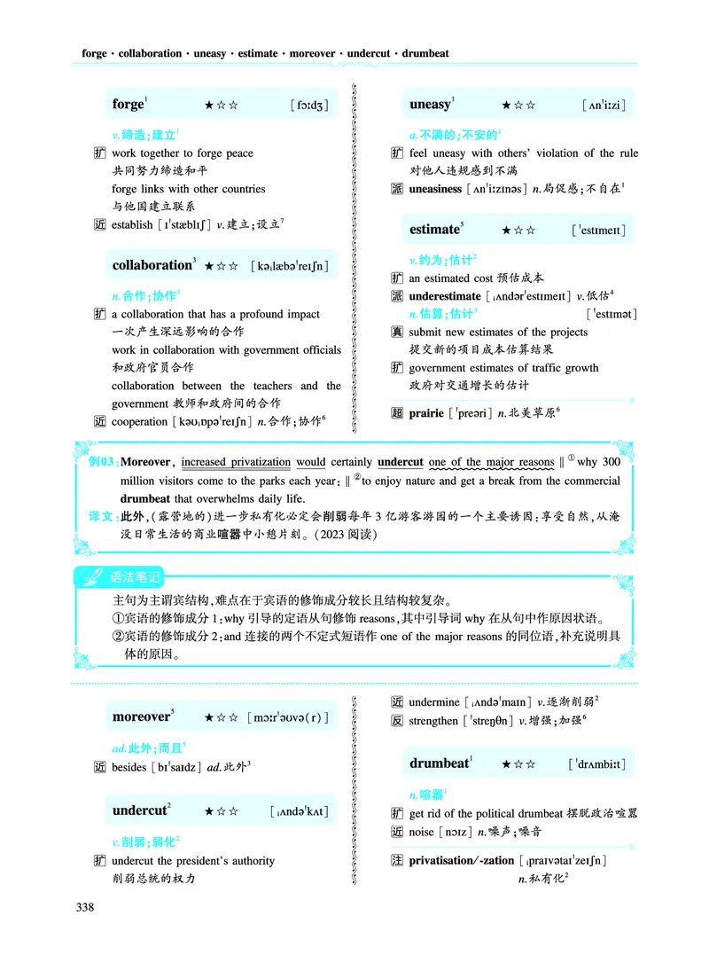 第四部分政策法规（第二板块核心词）_考研英语真题_考研英语（二）历年真题_单词资料_英语二黄皮书词汇电子版（语境例句版）