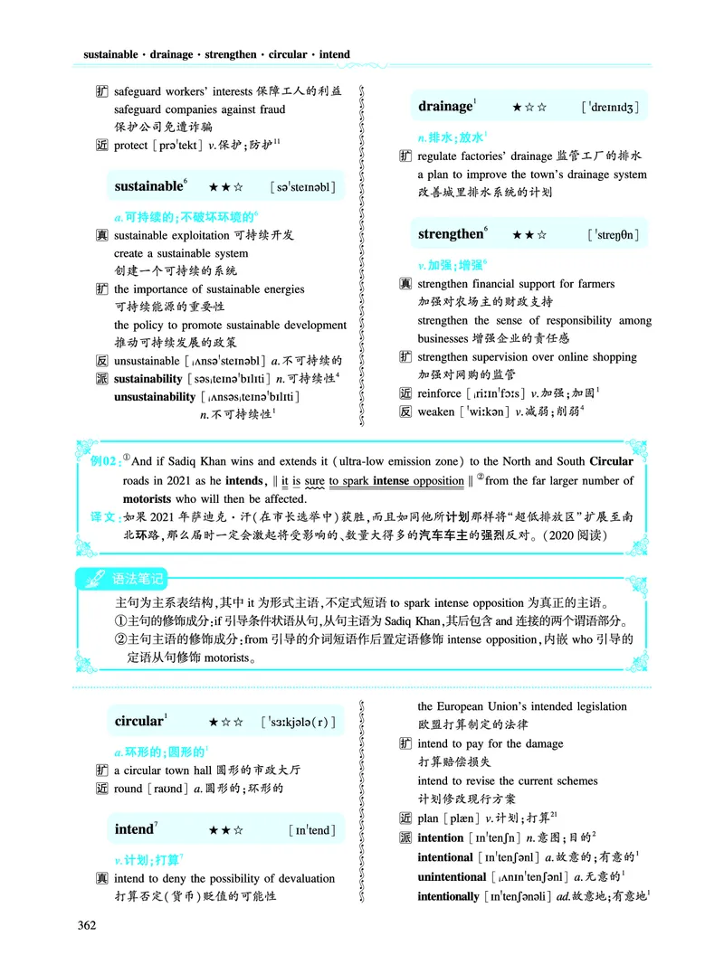 第四部分政策法规（第二板块核心词）_考研英语真题_考研英语（二）历年真题_单词资料_英语二黄皮书词汇电子版（语境例句版）