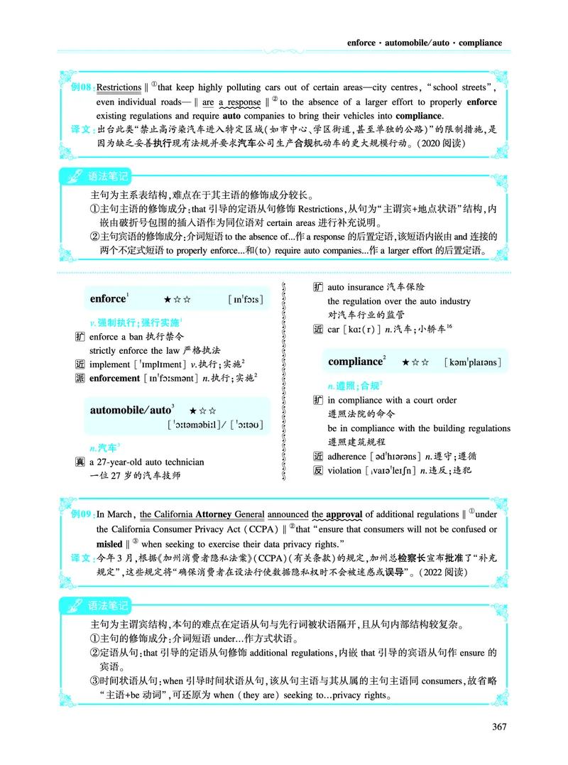 第四部分政策法规（第二板块核心词）_考研英语真题_考研英语（二）历年真题_单词资料_英语二黄皮书词汇电子版（语境例句版）