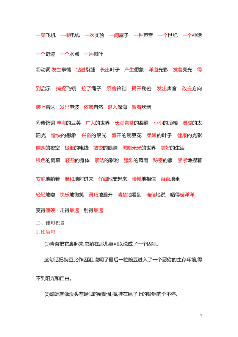 人教小学语文4上知识点归纳总结_小学语文一至六年级上下册电子版PDF单元知识点考试重点难点解析_知识点归纳总结人教小学语文4上