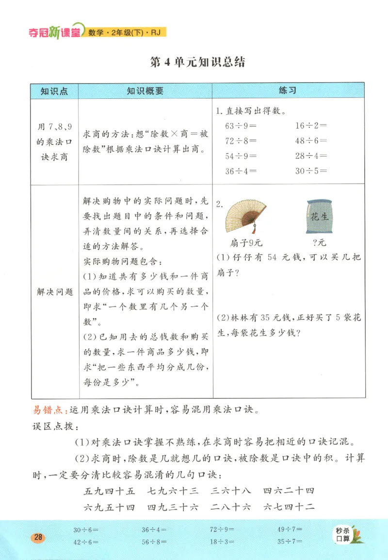 夺冠新课堂.随堂练测.数学二年级.下_二年级上下册资料_53黄冈多个品牌系列资料_数学