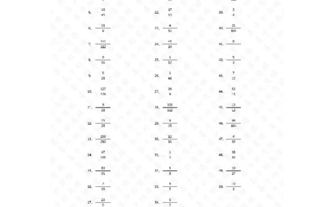分数加减乘除混合第1-20篇（高级）答案_小学数学口算竖式脱式计算应用题一二三四五六年级上下册电_小学数学口算题库电子版（1-6）_小学数学口算五年级_口算题适合5年级