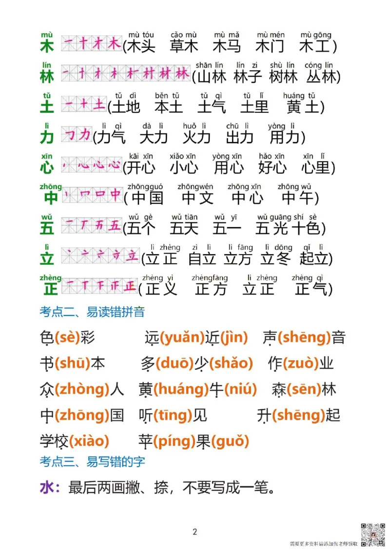 一上语文1&middot;8单元考点总结(1)(1)_一年级上下册资料_一年级上册小红书同款资料_一年级上册资料
