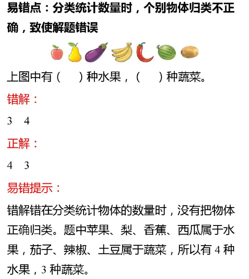 北师版一年级数学上册易错题集锦及答案(1)_一年级上下册资料_一年级上语数英上下册学习资料_3-6-3、小学一年级数学上册_北师大版_6、专项练习