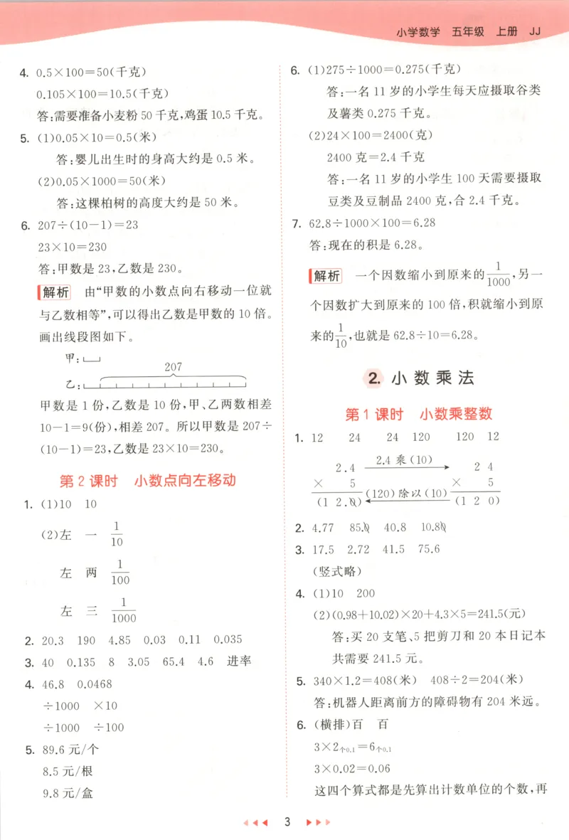 五年级数学上册冀教版25秋《53天天练》答案_25秋小学语数英习题试卷_数学_冀教版_1-6年级数学上册冀教版25秋《53天天练》_五年级数学上册冀教版25秋《53天天练》