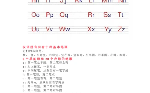 一年级语文26个汉语拼音字母表读法+写法+笔顺_一年级上下册资料_小学一年级学习资料-25年更新版_1-01、小学一年级语文上册_01、知识汇总