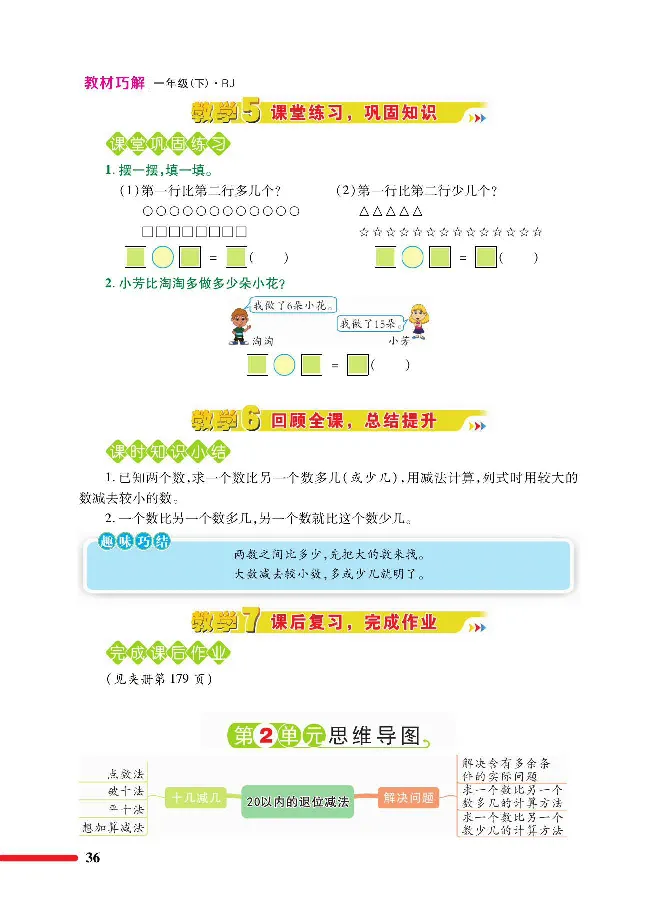 数学-人教版一年级下册教材巧解_一年级上下册资料_小学一年级学习资料-25年更新版_1-04、小学一年级数学下册_1-4-3、课件、讲义、教案、教材讲解
