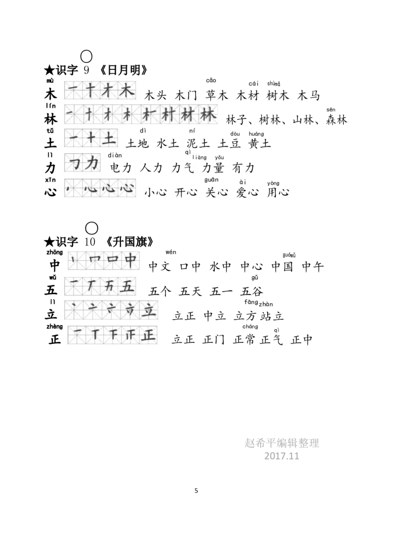 一年级语文上册生字笔顺、组词大全_一年级上下册资料_小学一年级学习资料-25年更新版_1-01、小学一年级语文上册_01、知识汇总