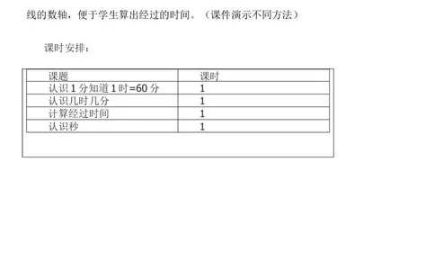 单元概述与课时安排_二年级上下册资料_2年级下册教学资源包教案+学案_第七单元时、分、秒（教案+学案）_教案