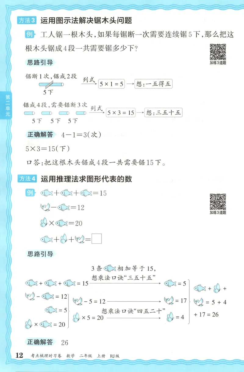 补缺手册_25秋小学语数英习题试卷_数学_人教版_25秋1-6年级上册数学《王朝霞考点梳理时习卷》_二年数学上册《王朝霞考点梳理时习卷》人教25秋