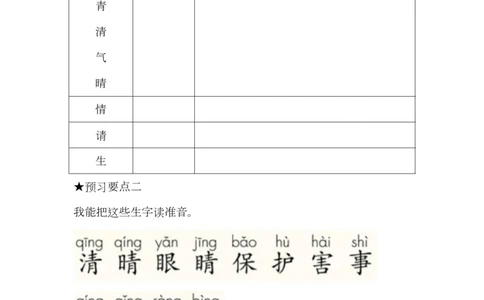 语文一年级下册全部课文预习单_一年级上下册资料_小学一年级学习资料-25年更新版_1-02、小学一年级语文下册_3-6-2-1、复习、知识点、归纳汇总_部编（人教）版