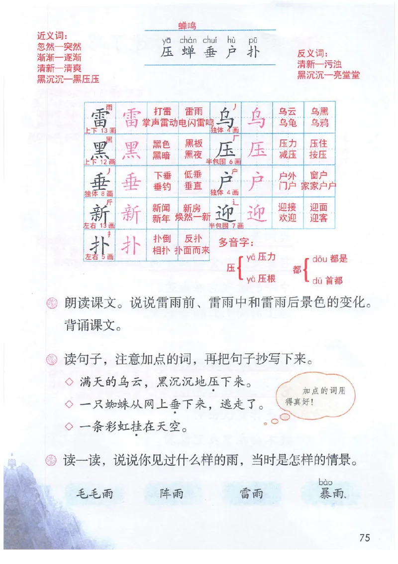 课堂笔记部编版语文二年级下册课堂笔记（无水印）_二年级上下册资料_小学二年级学习资料-25年更新版_2-02、小学二年级语文下册_2-2-2、练习题、作业、试题、试卷_预习资料