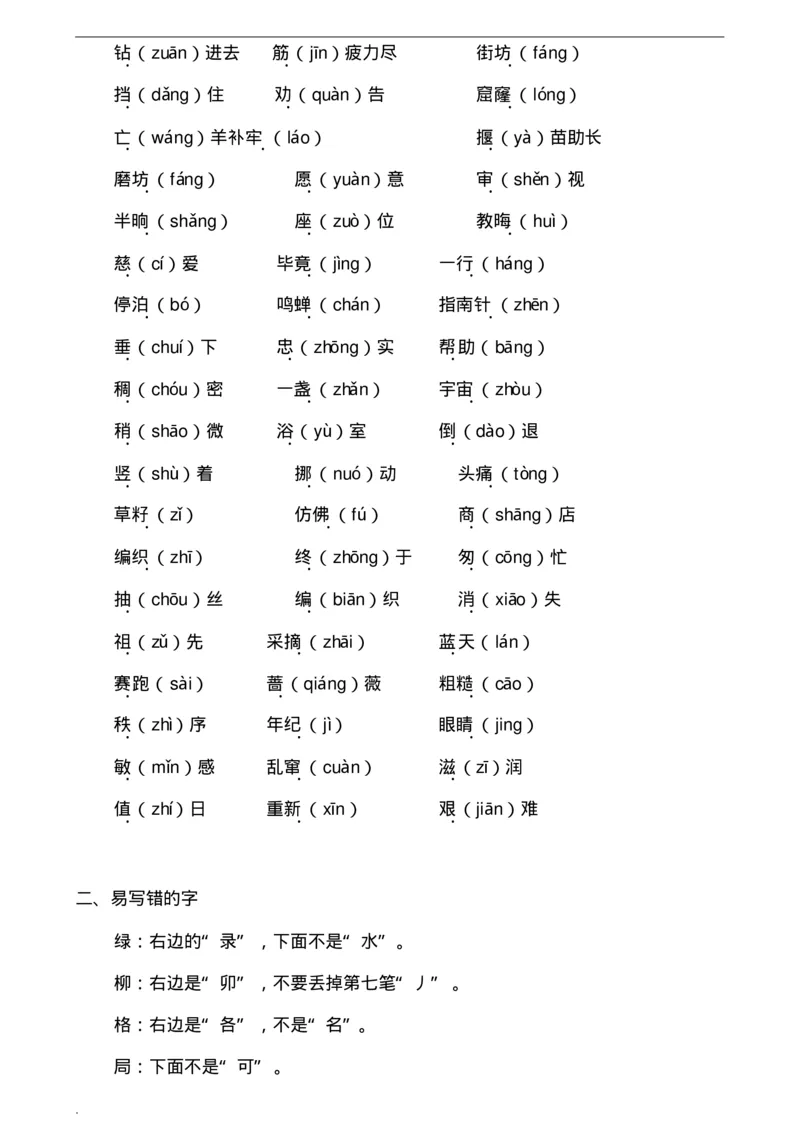 期末总复习知识点梳理_二年级上下册资料_二年级语数英上下册学习资料_3-7-2、小学二年级语文下册_统编、部编、人教（语文全国统一只有一个版）_1、知识点总结_期末总复习