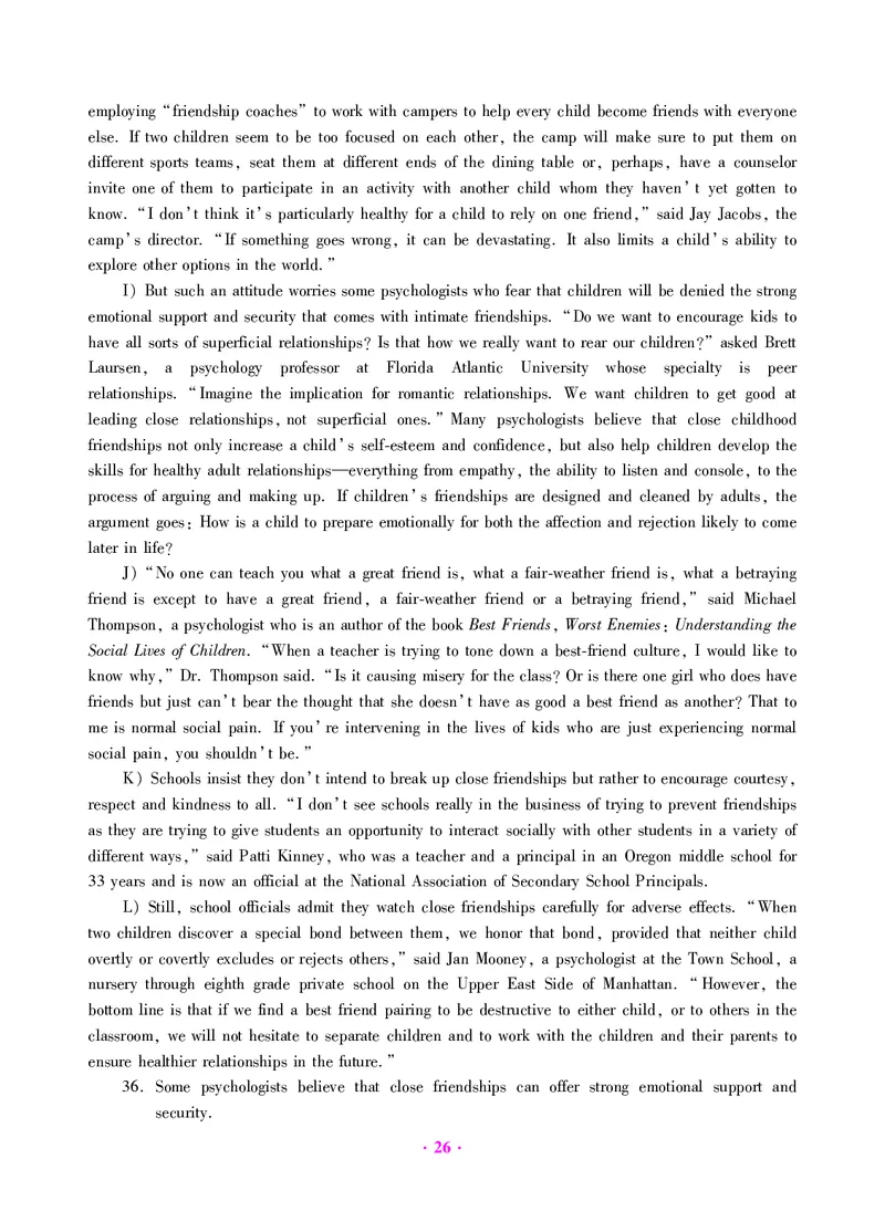 大学英语六级绝密押题试卷及解析（6套）_六级_六级押题试卷