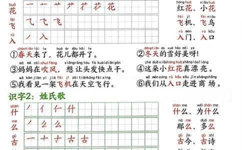 终版1.162025春新版一年级下册语文写字表笔画笔顺组词造句1_纯图版_一年级上下册资料_一年级下册小红书同款资料_一下语文
