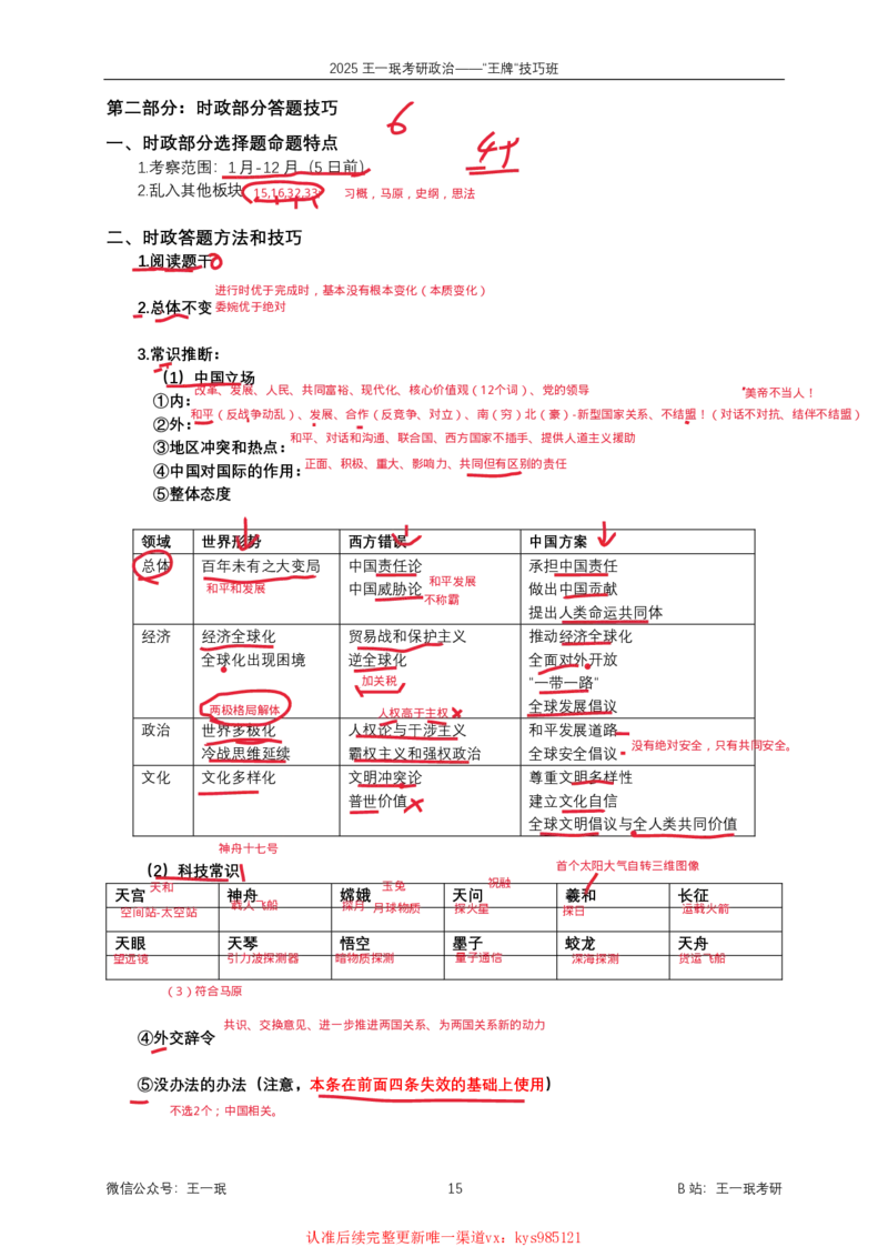技巧班第三节_时政技巧_1726027892209_2026考公资料_（49）政治理论合集_政治理论合集_2025考研政治_10.新东方_04.技巧班_02.选择题高速突破_课件_时政选择题速刷技巧