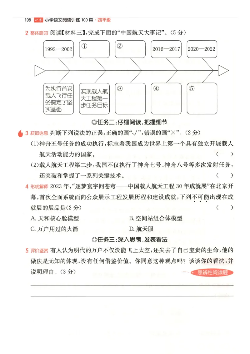 四年级25版《一本小学语文阅读训练100篇（第12版）》_25秋小学语数英习题试卷_语文_1-6年级25版《一本小学语文阅读训练100篇（第12版）》