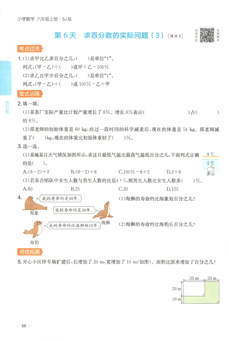 六年级数学上册苏教版25秋《一本课后小练习》_25秋小学语数英习题试卷_数学_苏教版_数学《一本课后小练习》苏教25秋