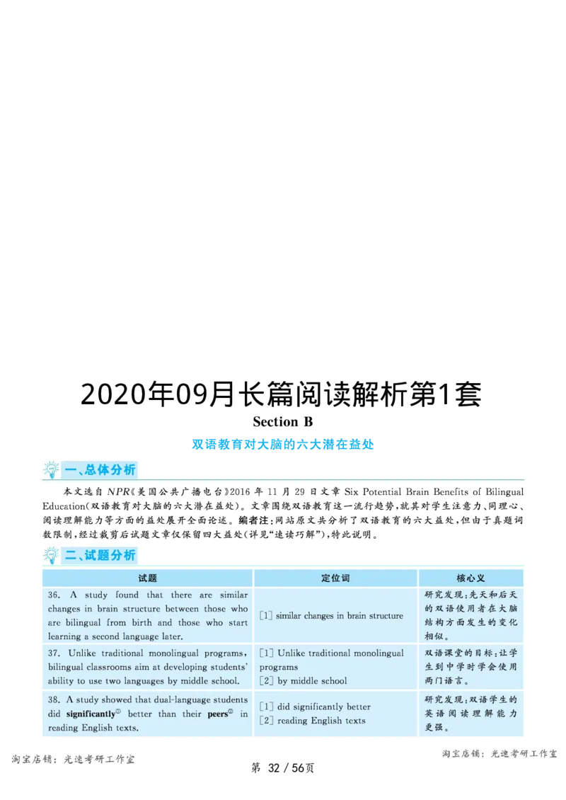 2020.09英语六级长篇阅读解析第1套_六级_六级长篇阅读_六级长篇阅读解析