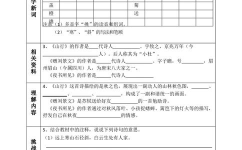 部编版三年级（上册）语文课前预习单（新版全册）_三年级上下册资料_小学三年级学习资料-25年更新版_3-01、小学三年级语文上册_3-1-1、复习、知识点、归纳汇总