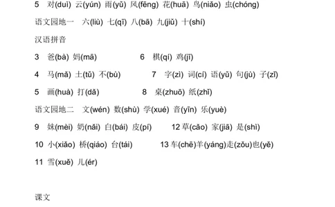 生字表(注音)_一年级上下册资料_一年级上语数英上下册学习资料_3-6-1、小学一年级语文上册_统编、部编、人教（语文全国统一只有一个版）_1、知识点总结_专项-拼音生字