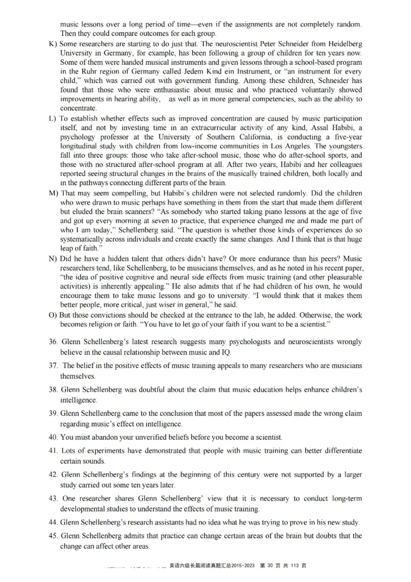 六级长篇阅读真题2015-2023.12_六级_六级长篇阅读