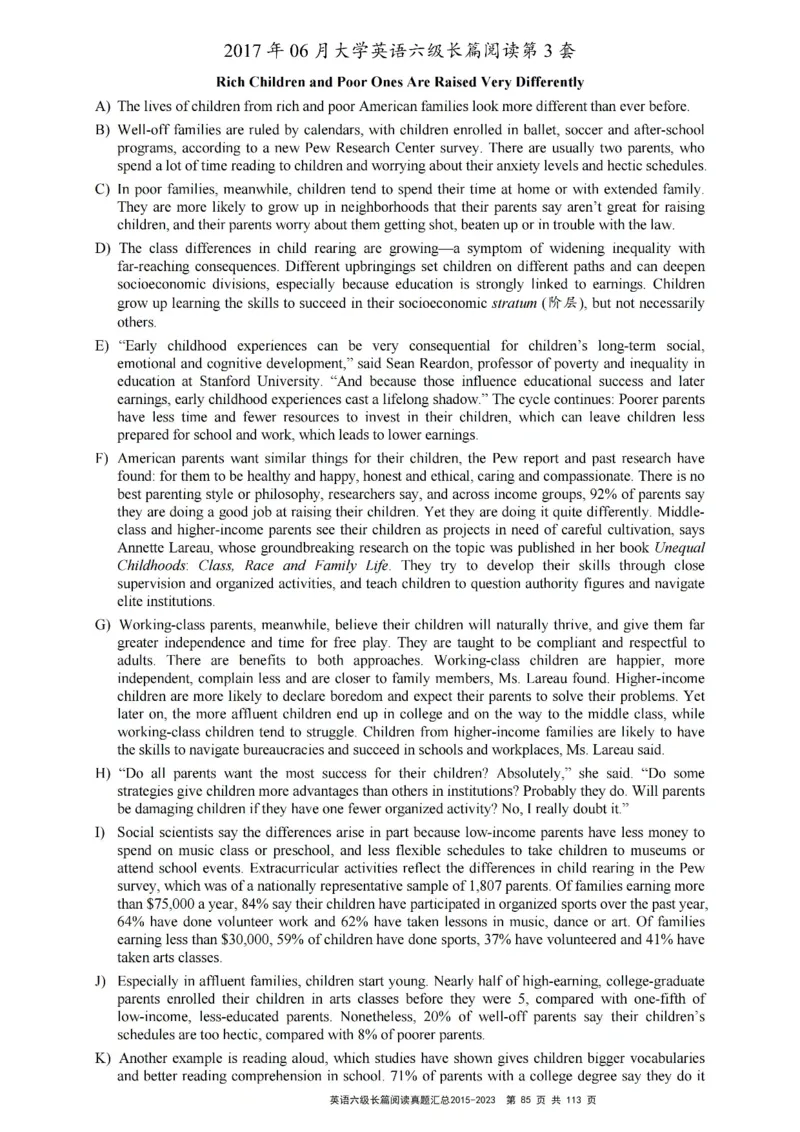 六级长篇阅读真题2015-2023.12_六级_六级长篇阅读