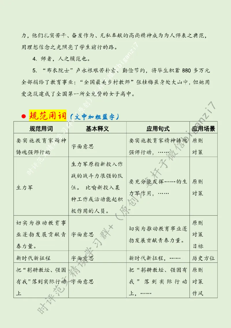 0930---标注绿-在弘扬教育家精神中书写青春答卷_2026考公资料_（57）申论材料_00、笔杆子晨读材料_2024笔杆子晨读_笔杆子9月时政_0930在弘扬教育家精神中书写青春答卷话题：教育