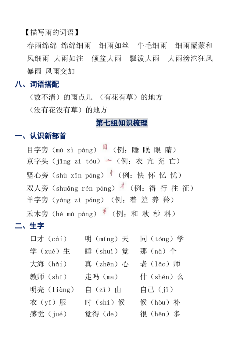 部编一年级语文上册知识点详解完整版_一年级上下册资料_小学一年级学习资料-25年更新版_1-01、小学一年级语文上册_01、知识汇总