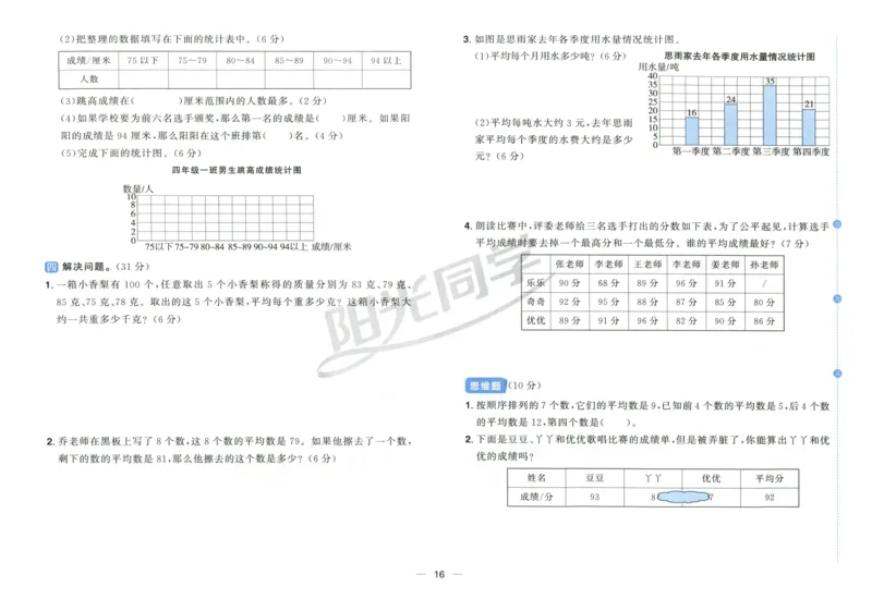 试卷_25秋小学语数英习题试卷_数学_苏教版_数学《阳光同学全优好卷》苏教25秋(1)_2025秋《阳光同学全优好卷》数学4上SJ