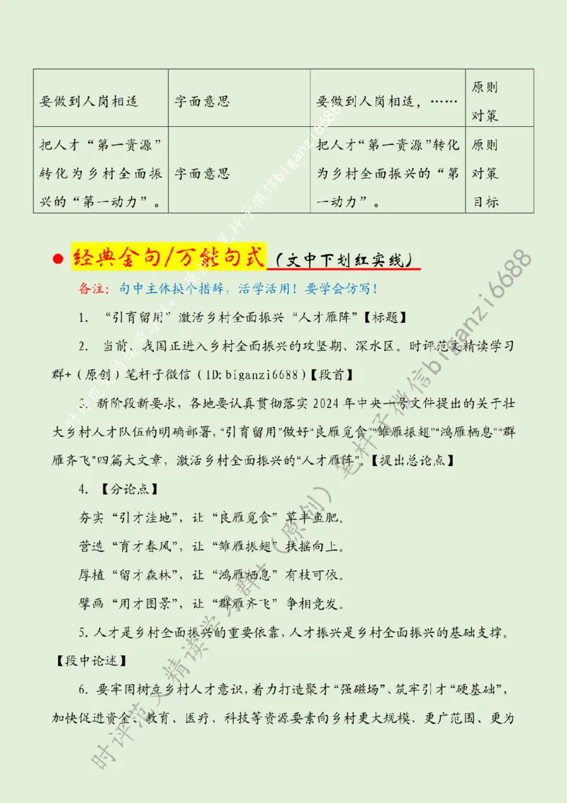 0508---标注绿-&ldquo;引育留用&rdquo;激活乡村全面振兴&ldquo;人才雁阵&rdquo;_2026考公资料_（57）申论材料_00、笔杆子晨读材料_2024笔杆子晨读_笔杆子5月时政