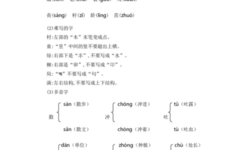 第一单元知识小结_二年级上下册资料_小学二年级学习资料-25年更新版_2-02、小学二年级语文下册_2-2-1、复习、知识点、归纳汇总_语文2年级1-8单元知识小结