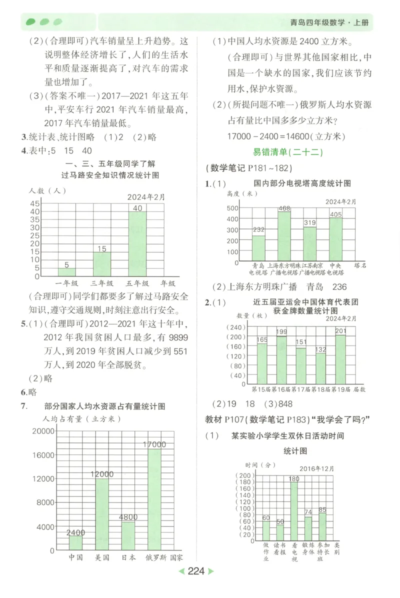 答案_25秋小学语数英习题试卷_数学_青岛版（五四+六三）_25秋《状元笔记》数学青岛版456_状元数学笔记QD4上