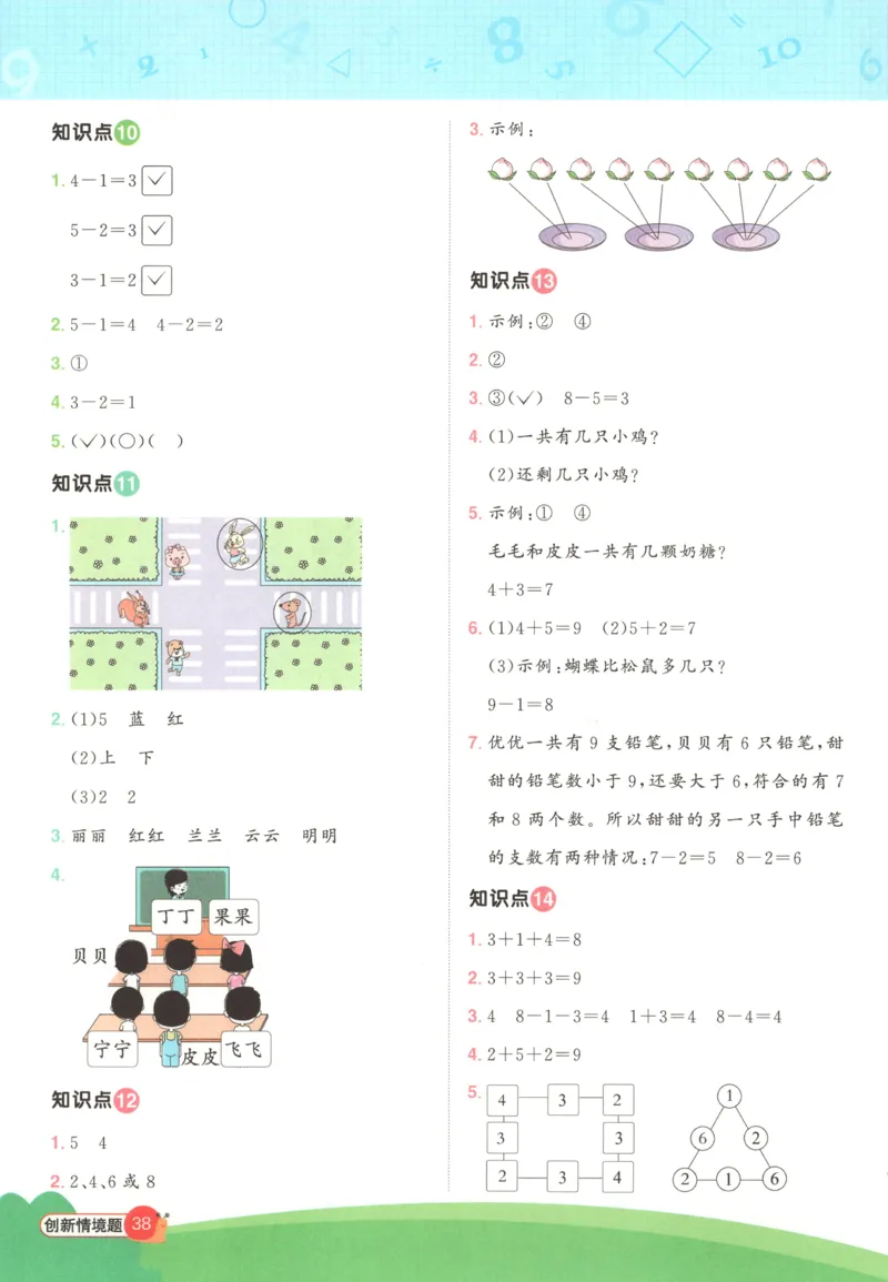 情境题答案_25秋小学语数英习题试卷_数学_苏教版_阳光同学计算小达人苏教25年上册1-6_阳光同学计算小达人SJ1上
