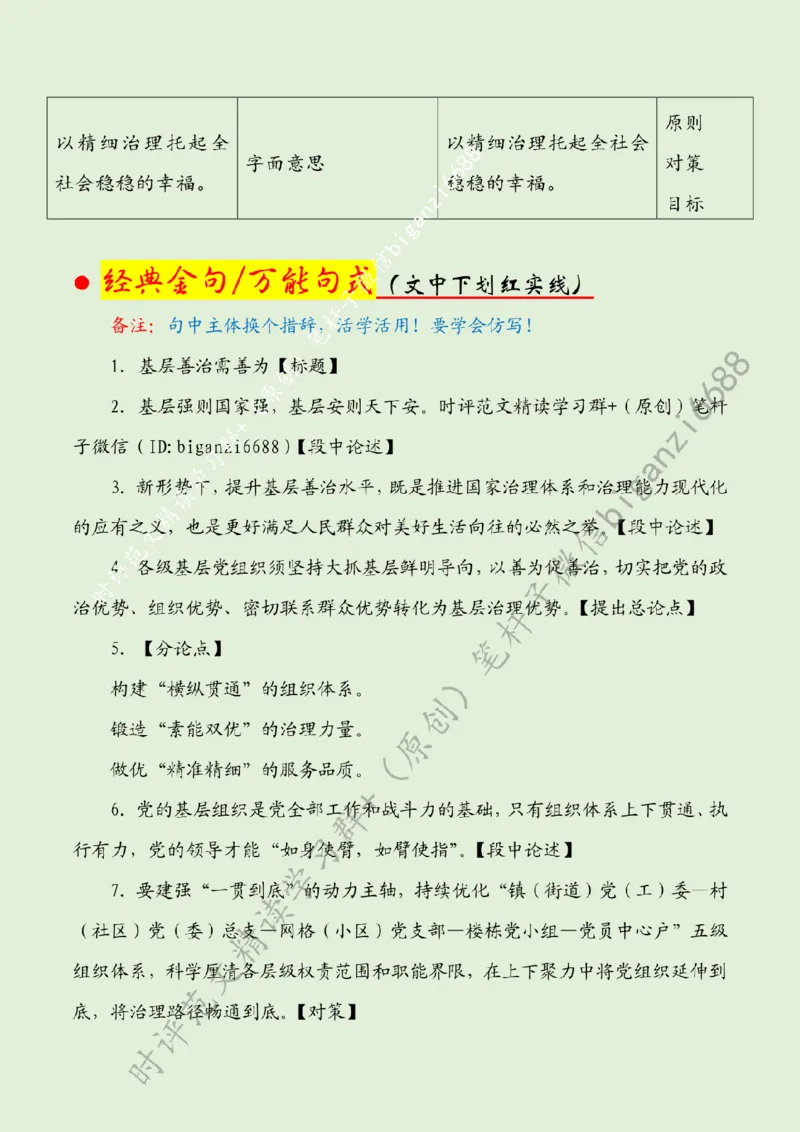 0705---标注绿-基层善治需善为_2026考公资料_（57）申论材料_00、笔杆子晨读材料_2024笔杆子晨读_笔杆子7月时政_0705基层善治需善为话题：基层治理