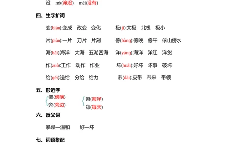 第一单元核心考点清单_二年级上下册资料_二年级语数英上下册学习资料_3-7-1、小学二年级语文上册_统编、部编、人教（语文全国统一只有一个版）_2023更新