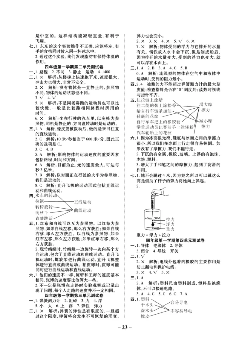 科学苏教版单元测试卷4年级上册_25秋小学语数英习题试卷_科学_25秋苏教版科学3-6
