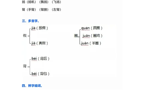 部编版三年级（上册）语文期中考试复习要点（期中复习）_三年级上下册资料_小学三年级学习资料-25年更新版_3-01、小学三年级语文上册_3-1-1、复习、知识点、归纳汇总