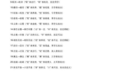 2026年中考字形200个中考高频考点+100个高频易错点_462026中考语文一轮复习练考点+练专题+练模块_字形专题