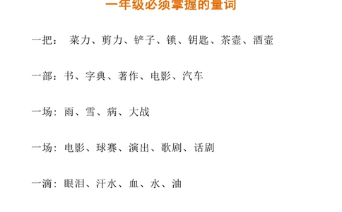 部编一年级语文上册词语搭配+必会量词_一年级上下册资料_小学一年级学习资料-25年更新版_1-01、小学一年级语文上册_01、知识汇总
