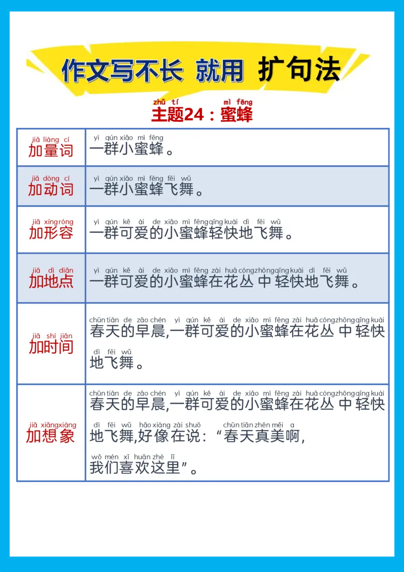 每日晨读注音（扩句法）精选28页_一年级上下册资料_小学一年级学习资料-25年更新版_1-01、小学一年级语文上册_10、每日晨读_每日晨读注音