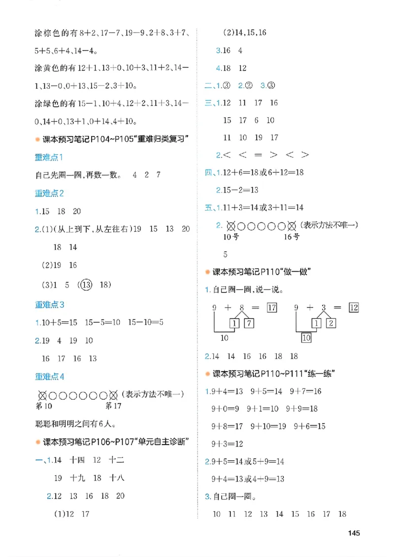 课堂预习笔记数学人教一年级_25秋《一本预习笔记》语数外，人教，北师1-6上_25秋《一本预习笔记》数学人教版1-6_一年级预习笔记数学人教