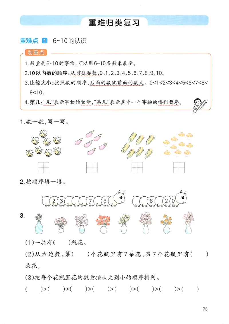 课堂预习笔记数学人教一年级_25秋《一本预习笔记》语数外，人教，北师1-6上_25秋《一本预习笔记》数学人教版1-6_一年级预习笔记数学人教