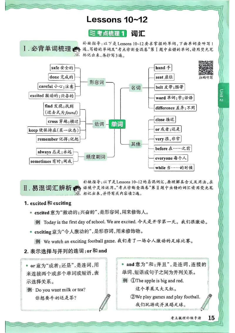 英语六上JJ版补缺手册_25秋小学语数英习题试卷_英语_冀教版_英语《王朝霞考点梳理时习卷》冀教25秋_25秋《王朝霞考点梳理时习卷》英语冀教六上