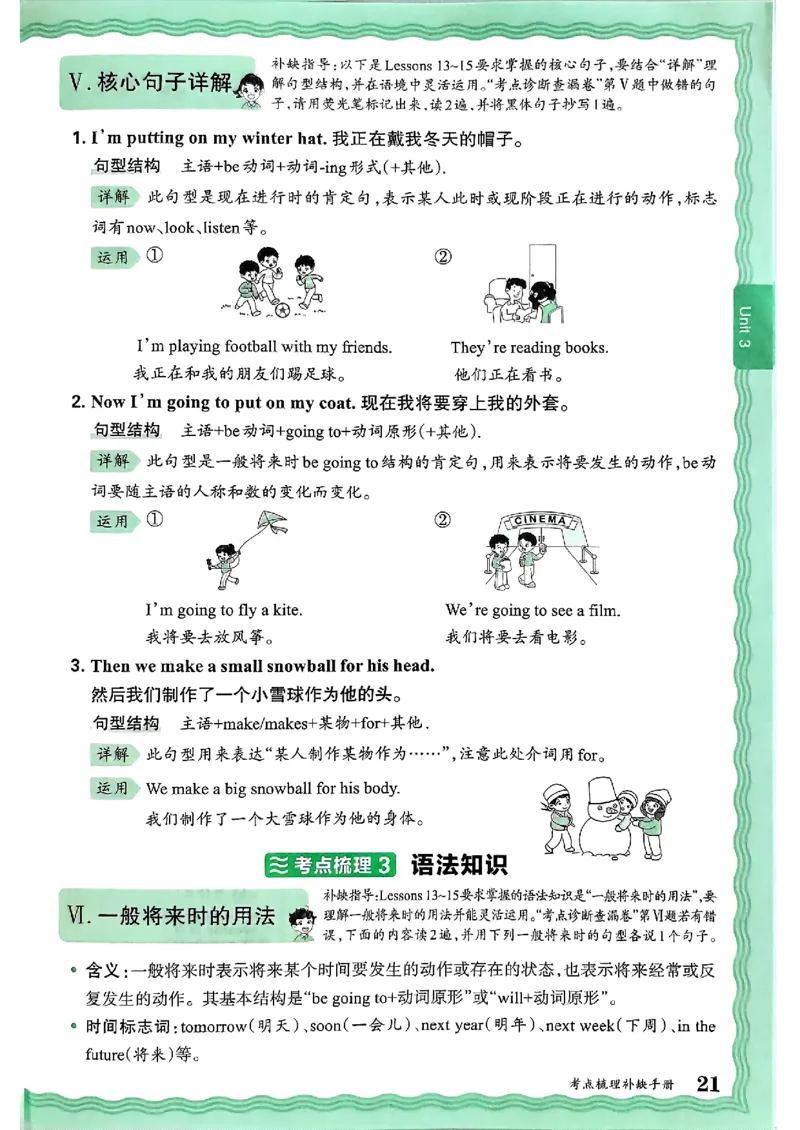 英语六上JJ版补缺手册_25秋小学语数英习题试卷_英语_冀教版_英语《王朝霞考点梳理时习卷》冀教25秋_25秋《王朝霞考点梳理时习卷》英语冀教六上
